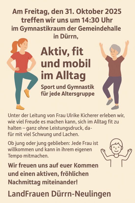 Sport-Gymnastik „Aktiv, fit und mobil im Altag“