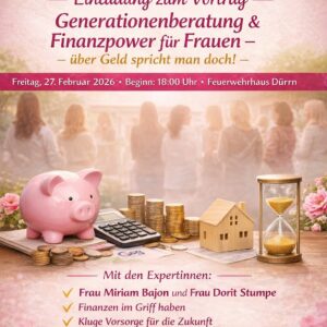 ABGESAGT!! Vortag „Finanzpower für Frauen – Über Geld spricht man doch!“